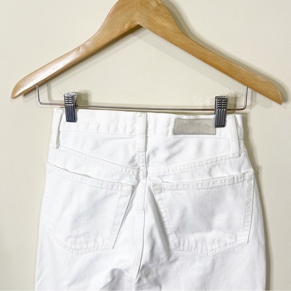RE/DONE White Distressed 90's High Rise Loose Jeans in White With Rips Size 24 - Picture 7 of 10